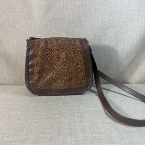 Elegant Brown Faux Leather Women Bag